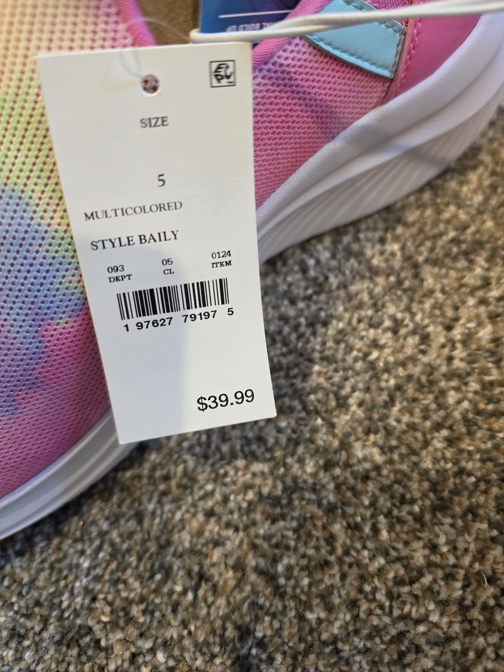 Skechers Kids Slip-On Sneakers - Pink Multi Tie-Dye - Picture 3 of 8